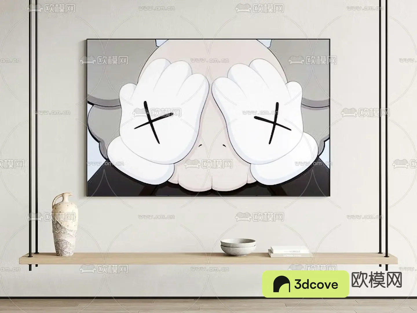 modern kaws decorative painting
