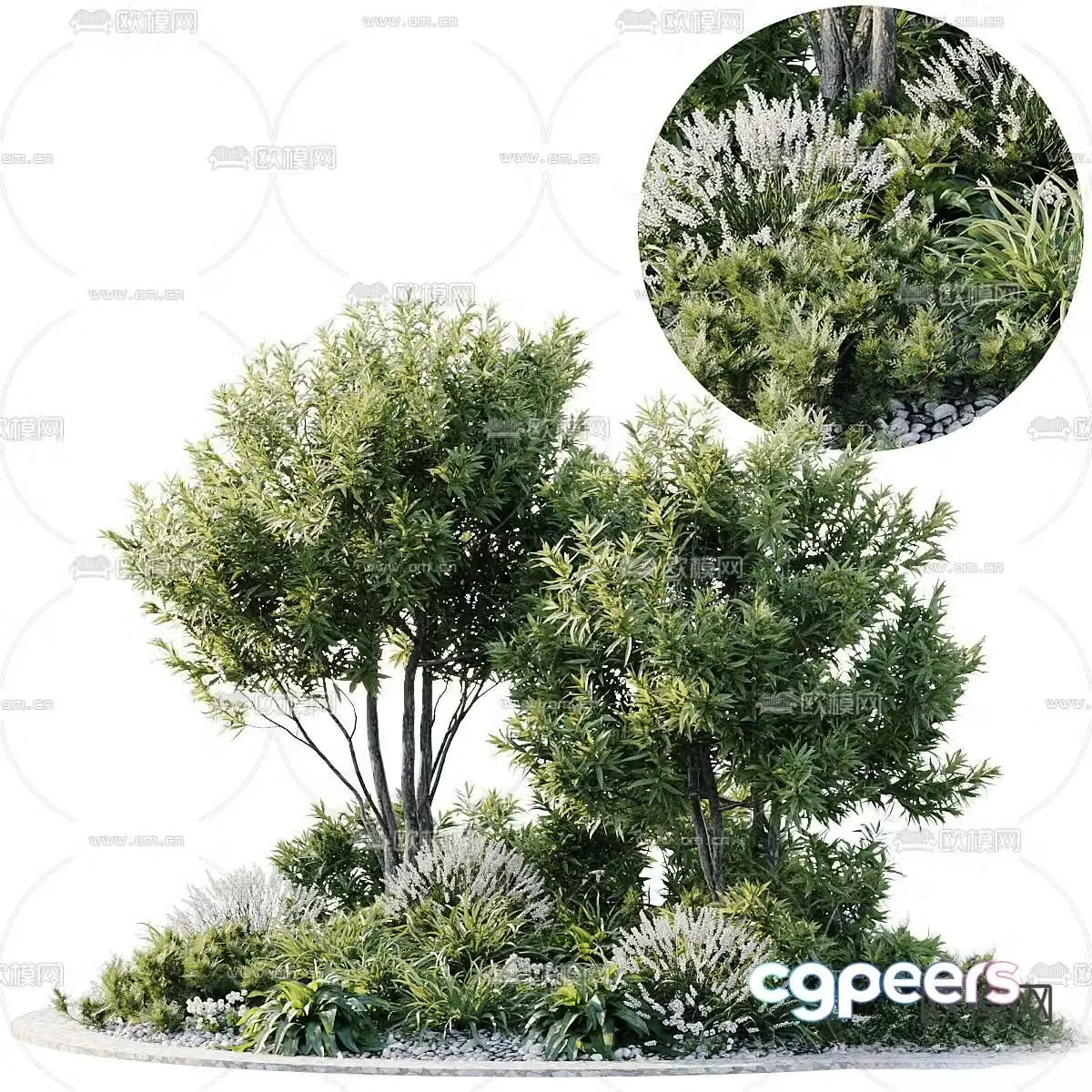 Plant landscape sketch 3d model