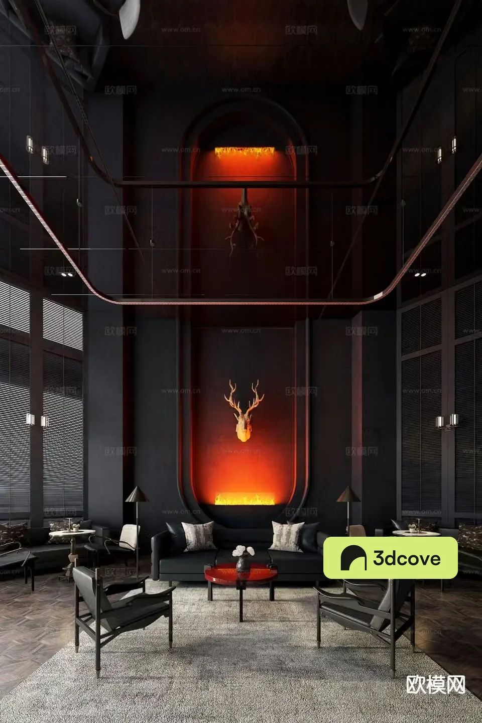 Matrix vertical and horizontal sales office negotiation area