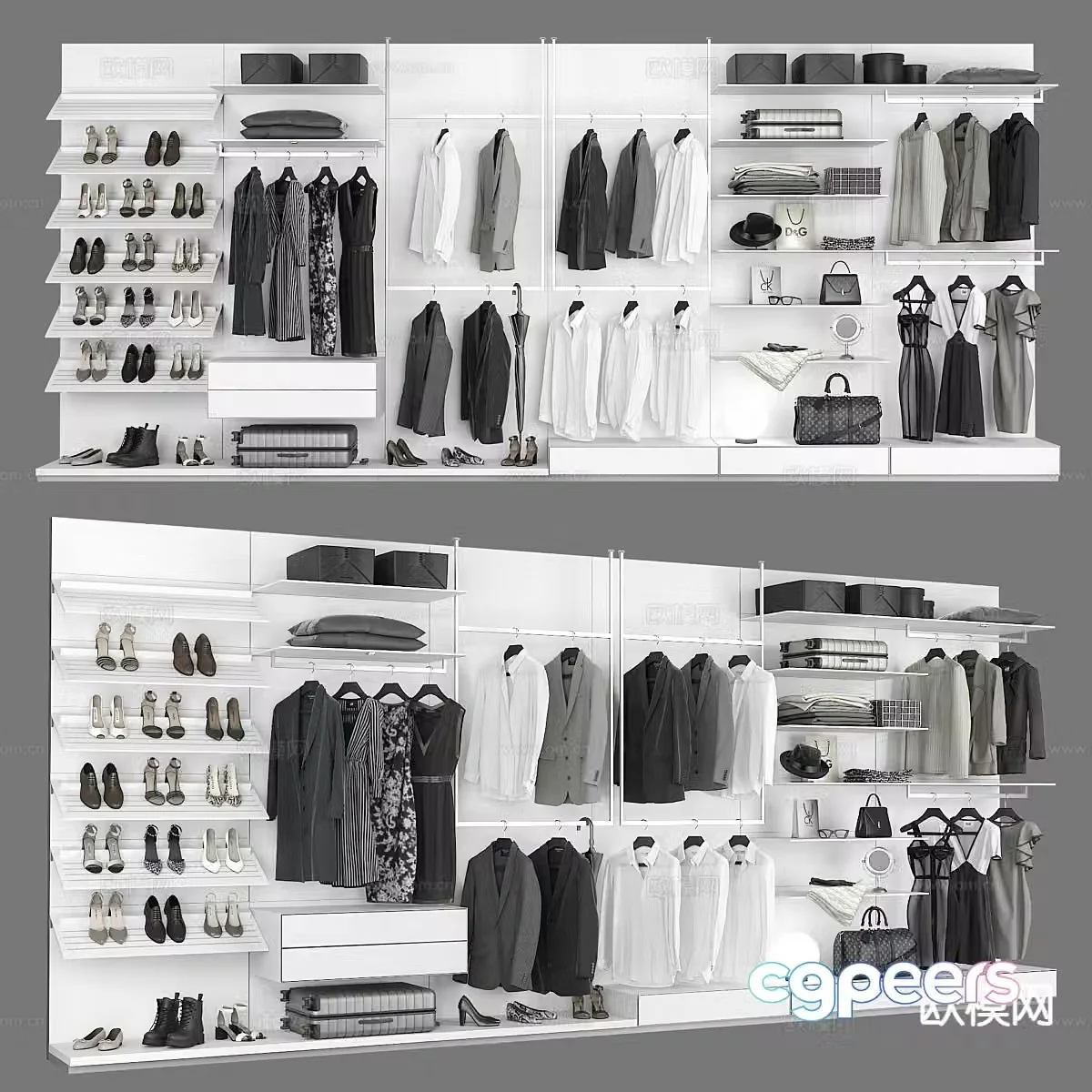 Modern wardrobe 3d model