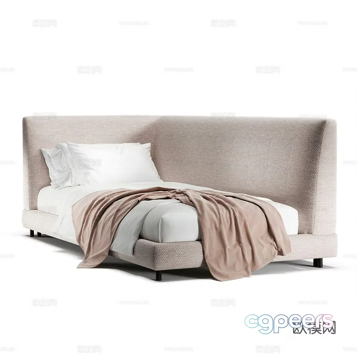 Modern simple single bed Single bed Simple bed Sofa bed 3d model