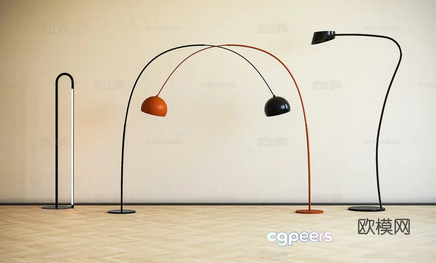 Modern minimalist floor lamp 3d model