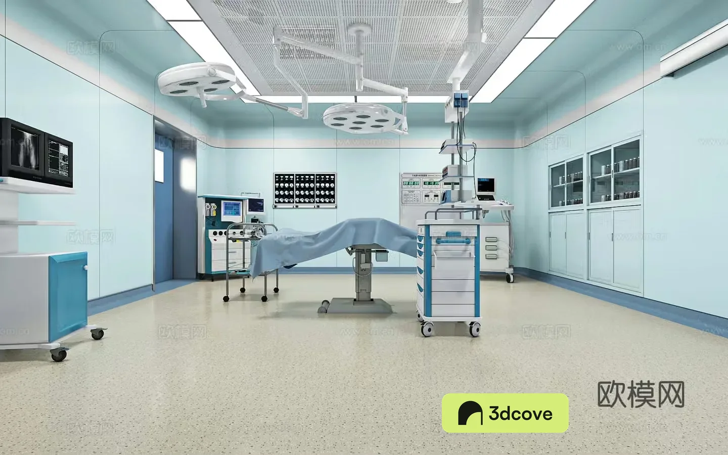 Modern operating room hospital