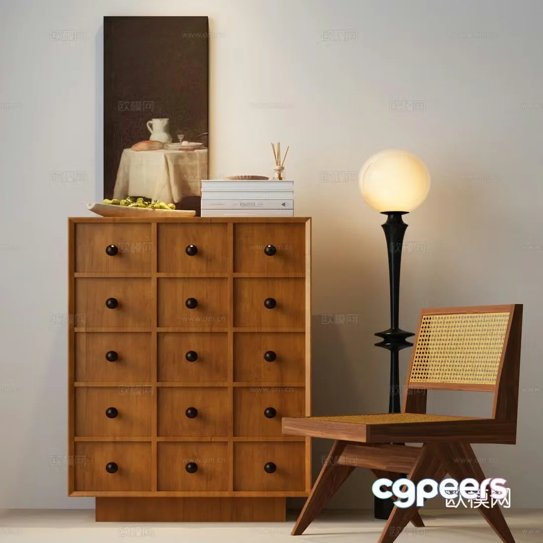 Chest of drawers chest of drawers medieval decoration cabinet medieval side cabinet modern medieval chest of drawers 3D model