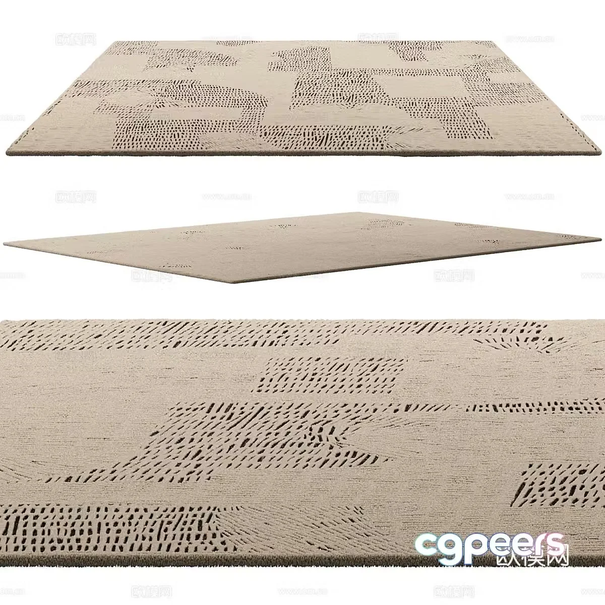 New Chinese style fabric carpet 3D model