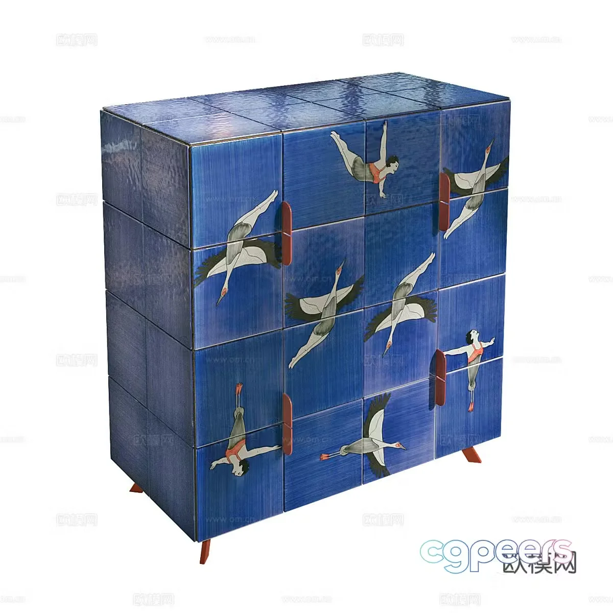 3d model of chest of drawers
