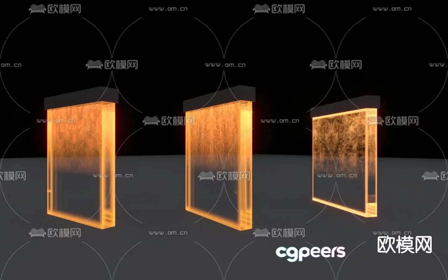 Acrylic decorative lamp art lamp gradient acrylic lamp 3d model