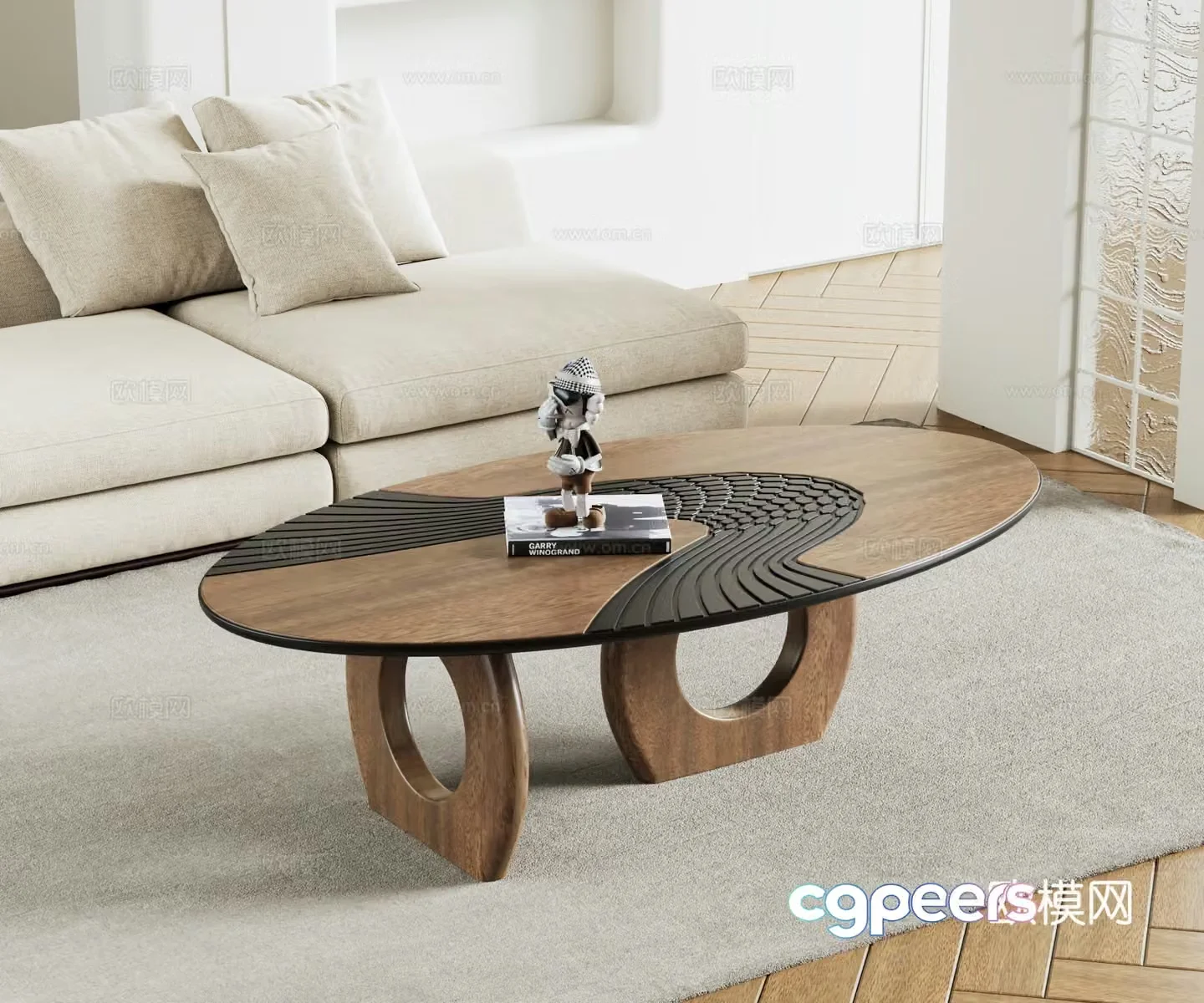 Modern coffee table 3d model