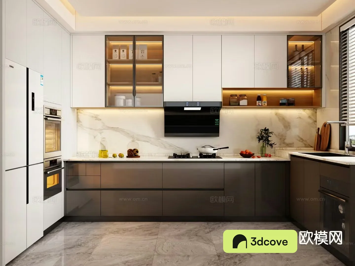 Modern U-shaped kitchen