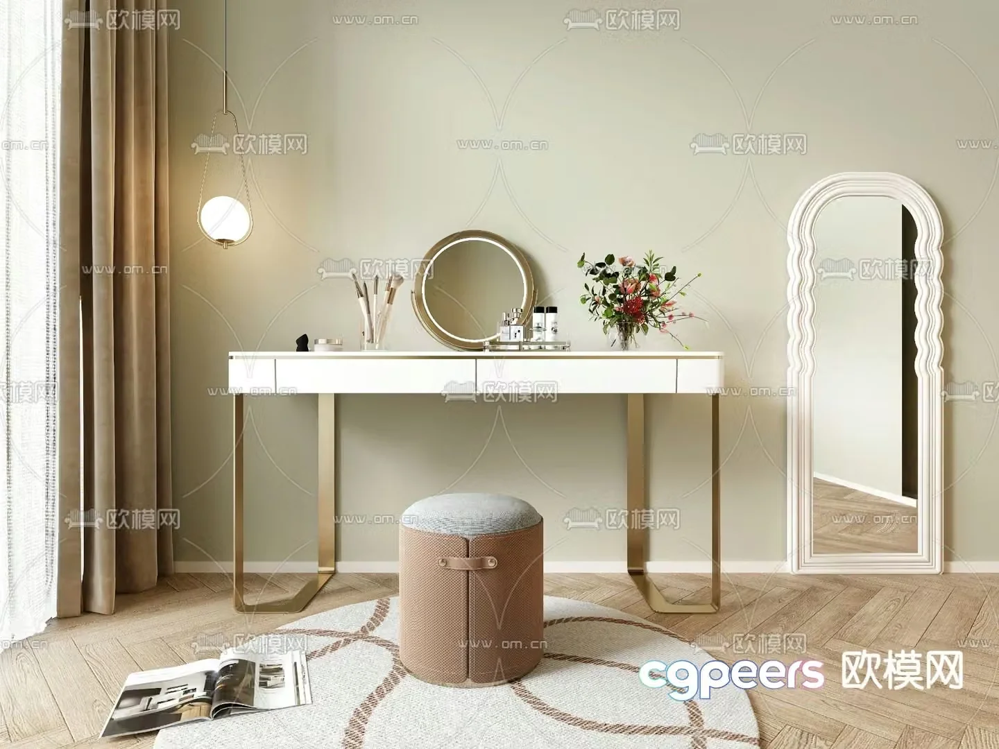 modern dressing table dressing table d model