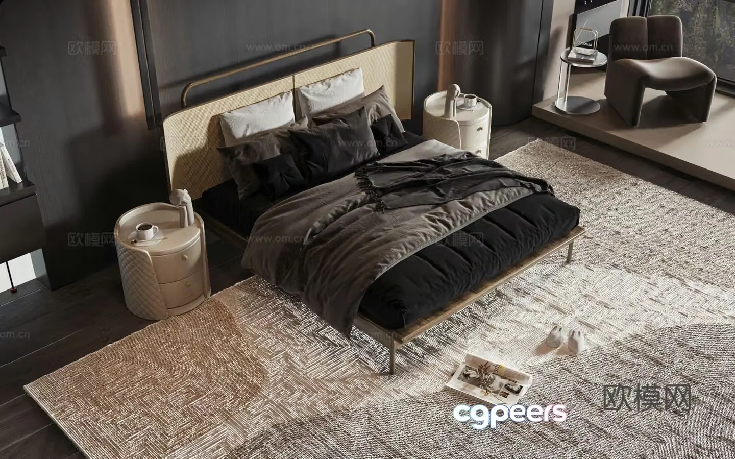 Modern style product bed 3d model