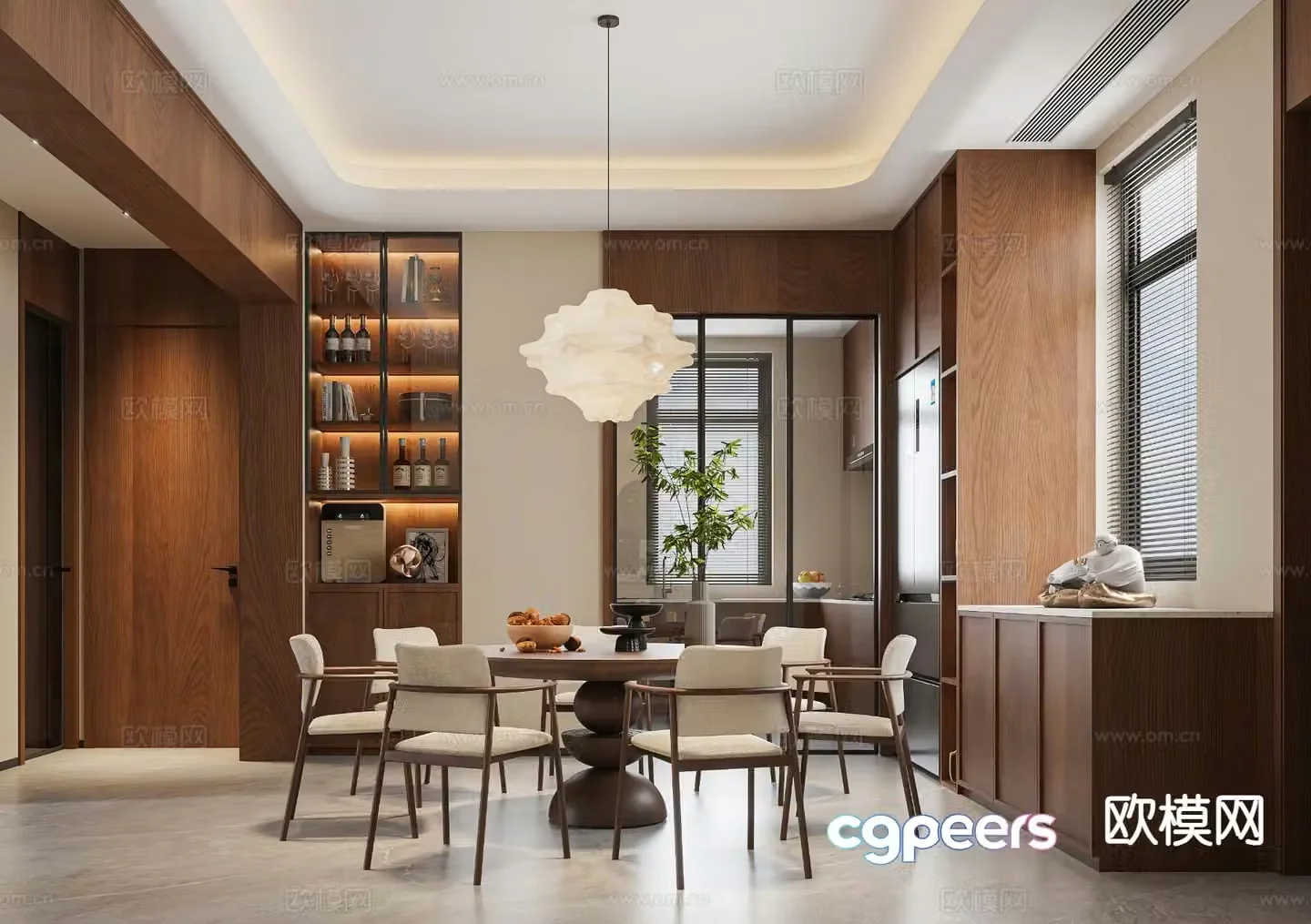 New Chinese restaurant 3d model