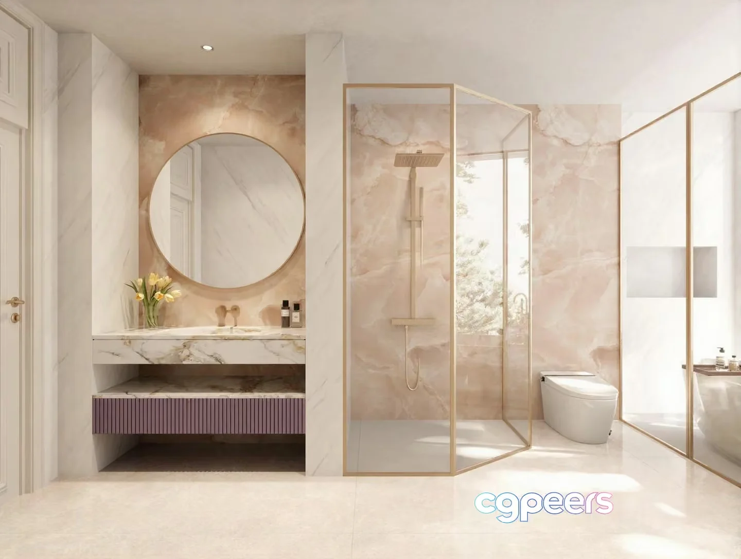 Modern Luxury Bathroom 3D Model – 2400 – VRAY Render