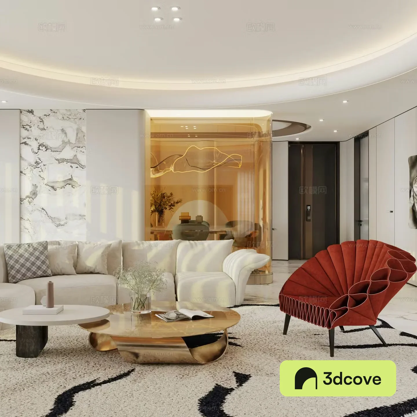 Modern Cream Living and Restaurant