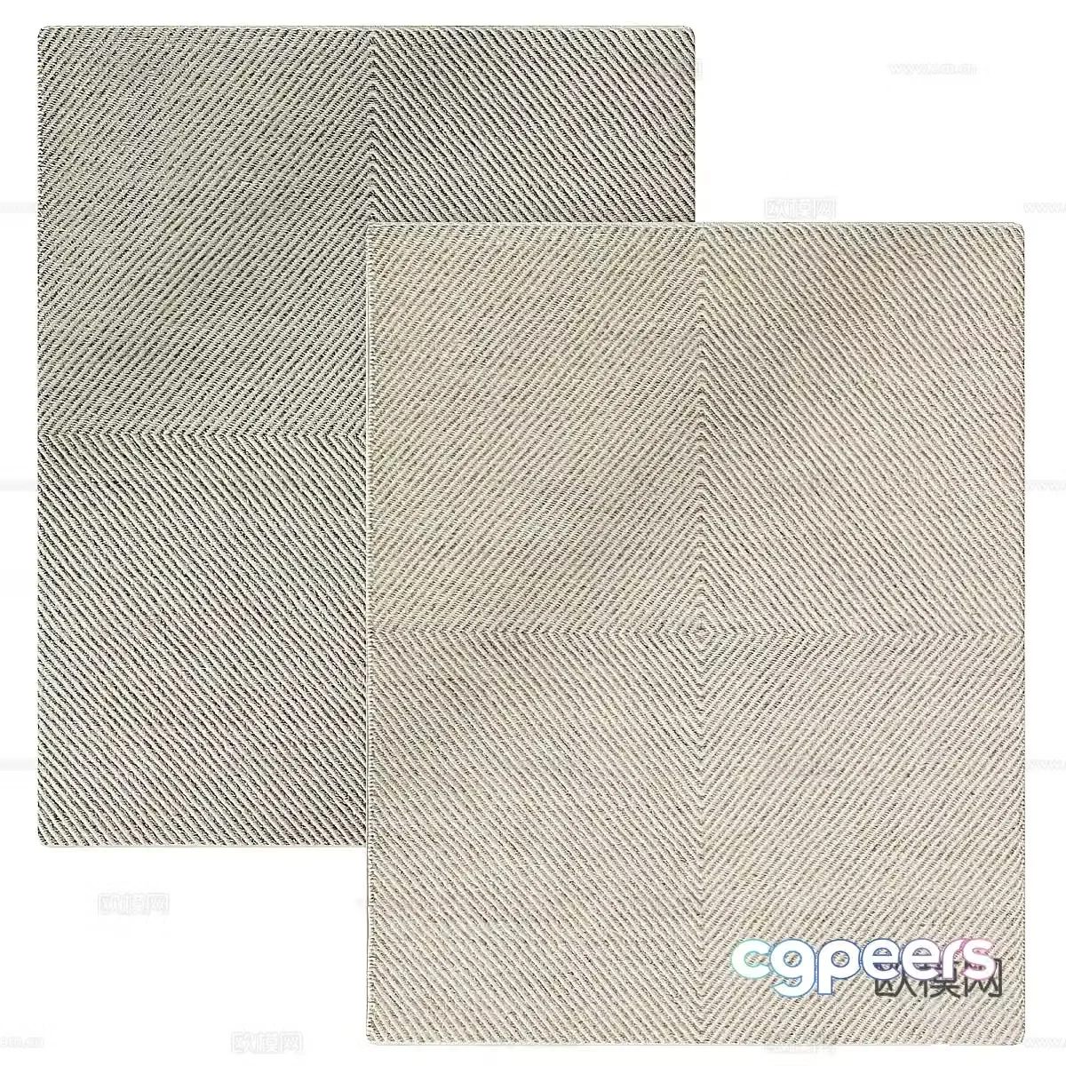 Modern plain carpet 3d model