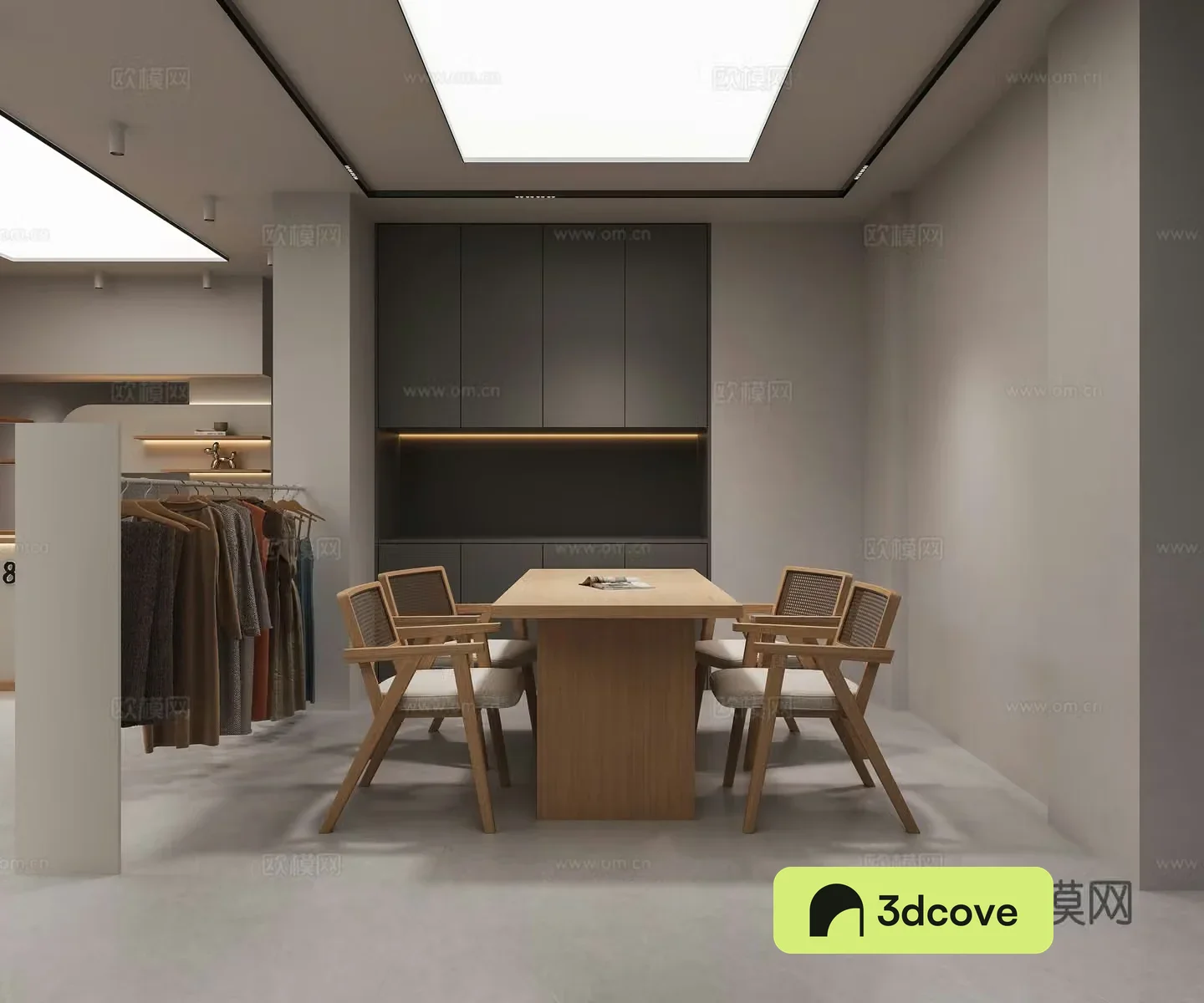 Modern clothing store restaurant retro restaurant medieval restaurant dining table clothes skirt