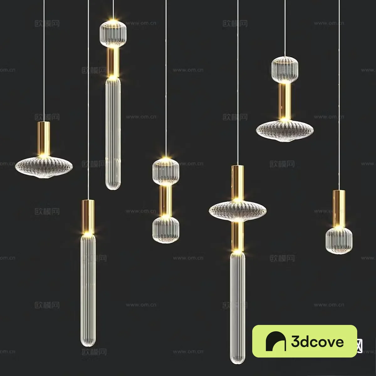 Cipher Italian light luxury crystal chandelier metal chandelier
