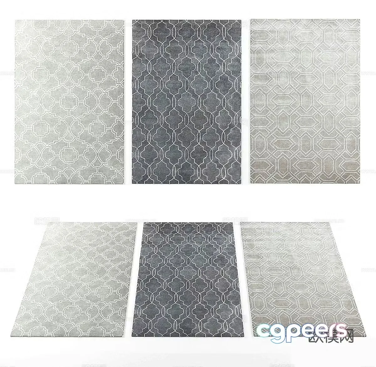 Carpet Combination Square Carpet Living Room Carpet Office Carpet Leisure Carpet Fabric Carpet 3D Model