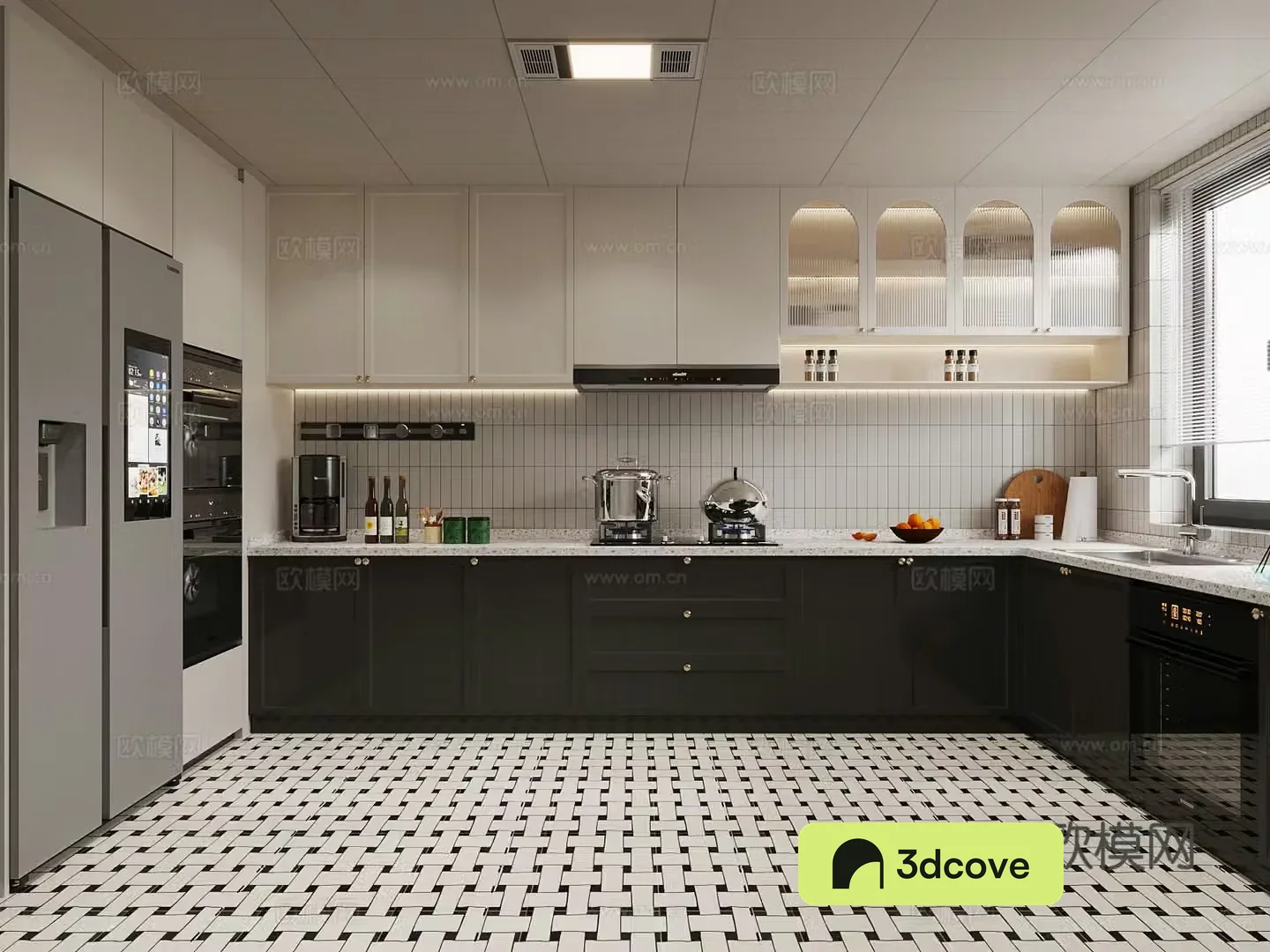 French medieval style kitchen cabinet