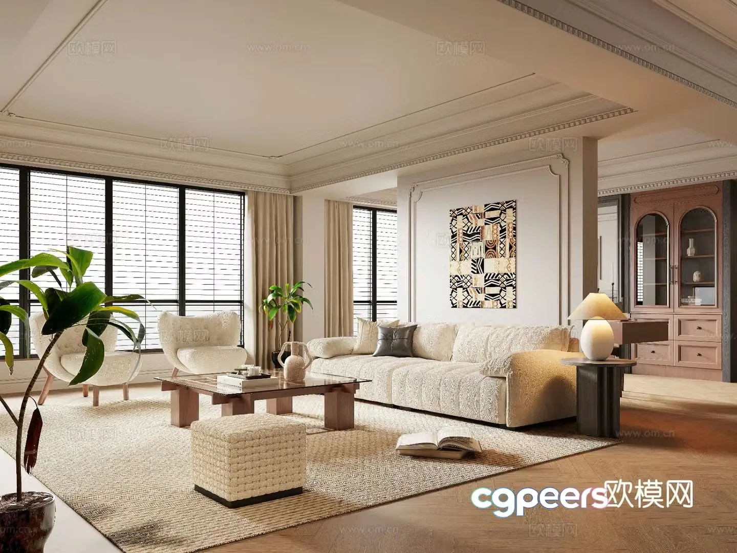 French living room 3d model