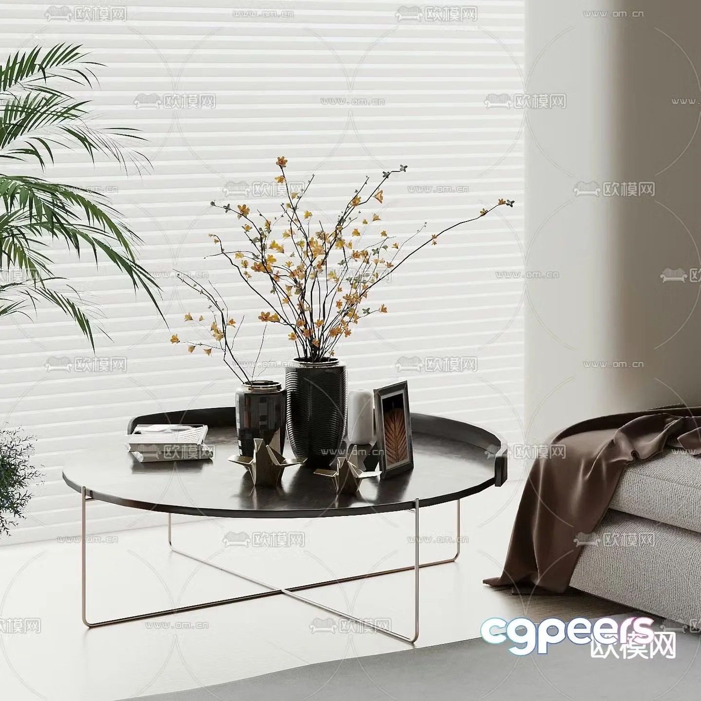 Marble coffee table 3d model