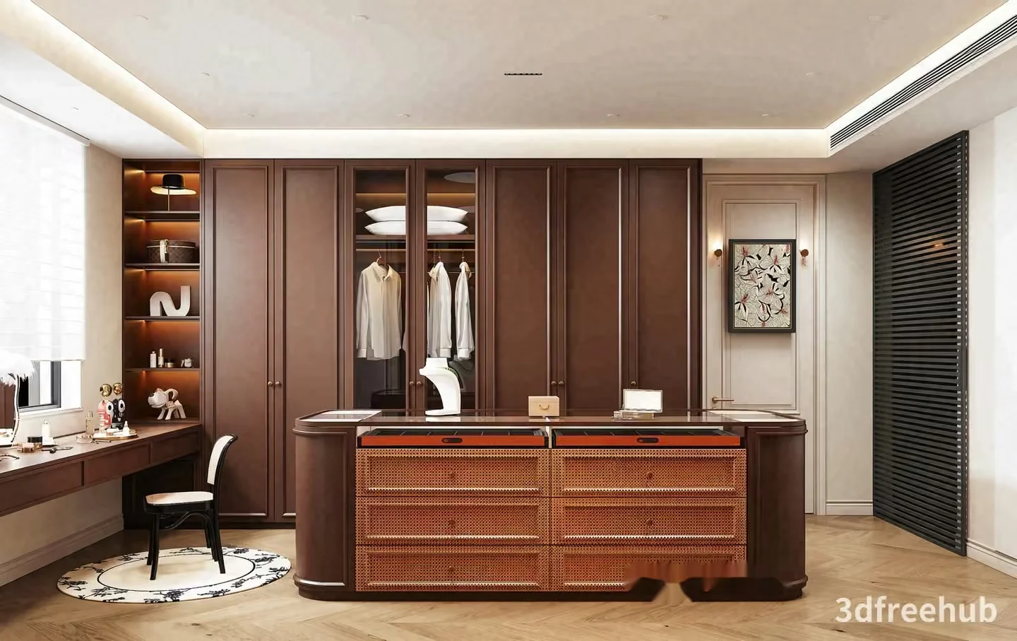 Modern Dressing Room 3D Model – 7627 – VRAY Render