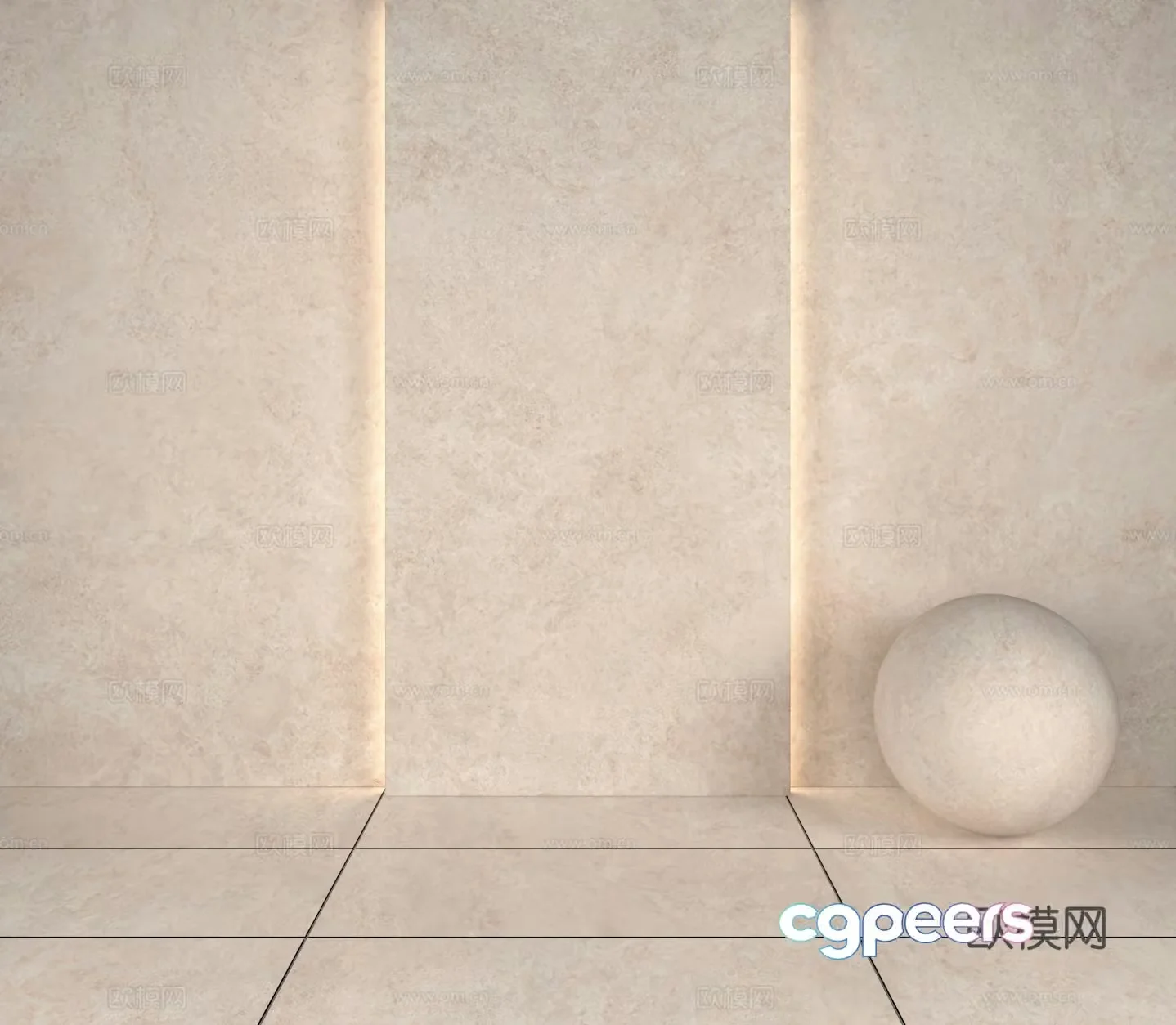 Large slab bricks rock slab bricks 3D model