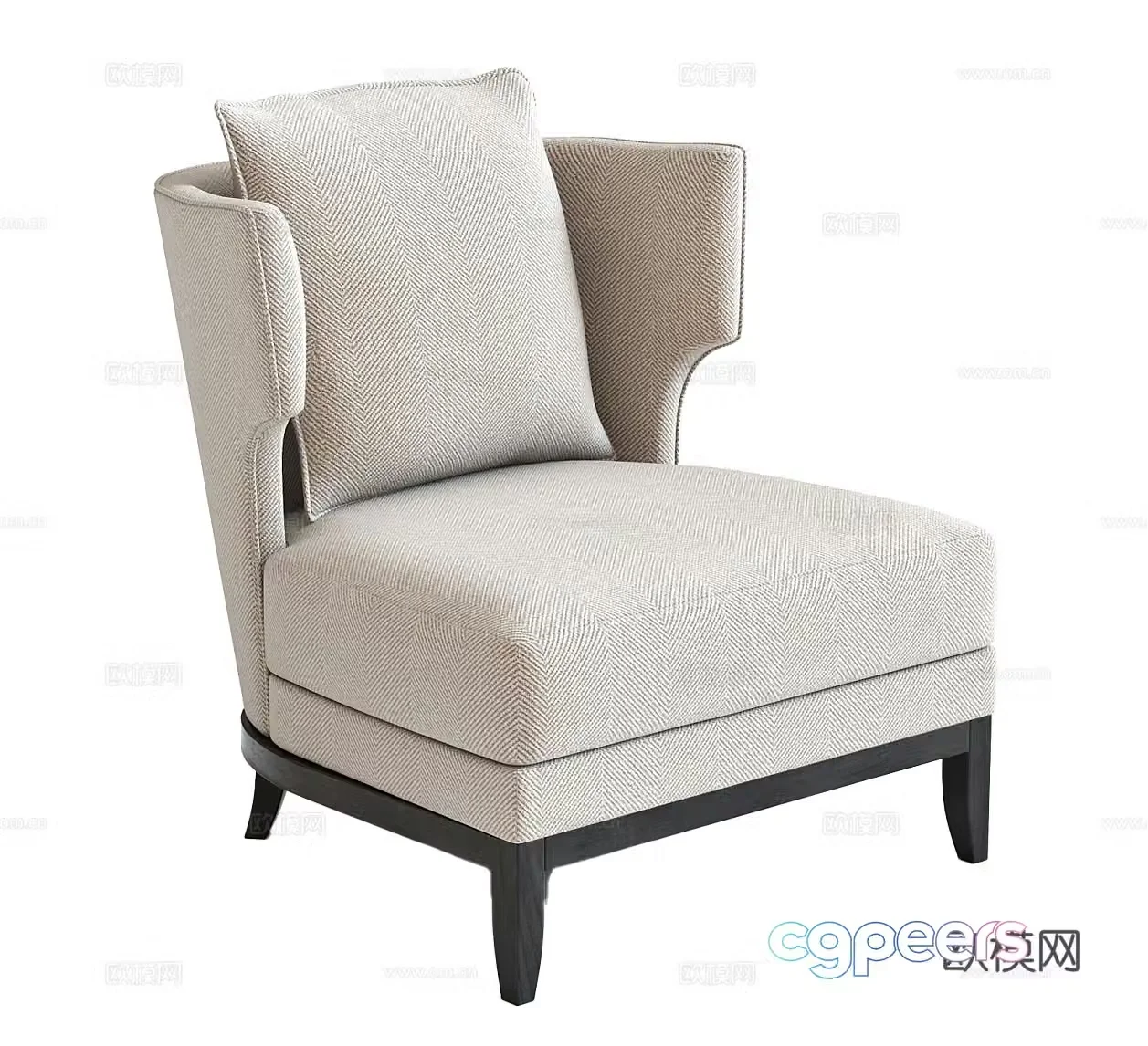 Fabric single sofa Fabric single chair Fabric sofa chair Fabric leisure chair Outdoor small sofa 3D model