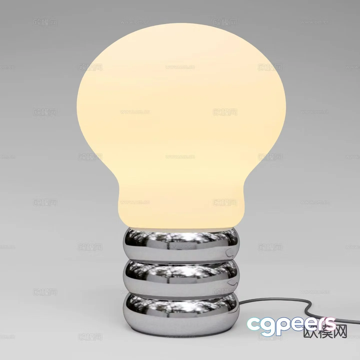 Modern light bulb desk lamp 3d model
