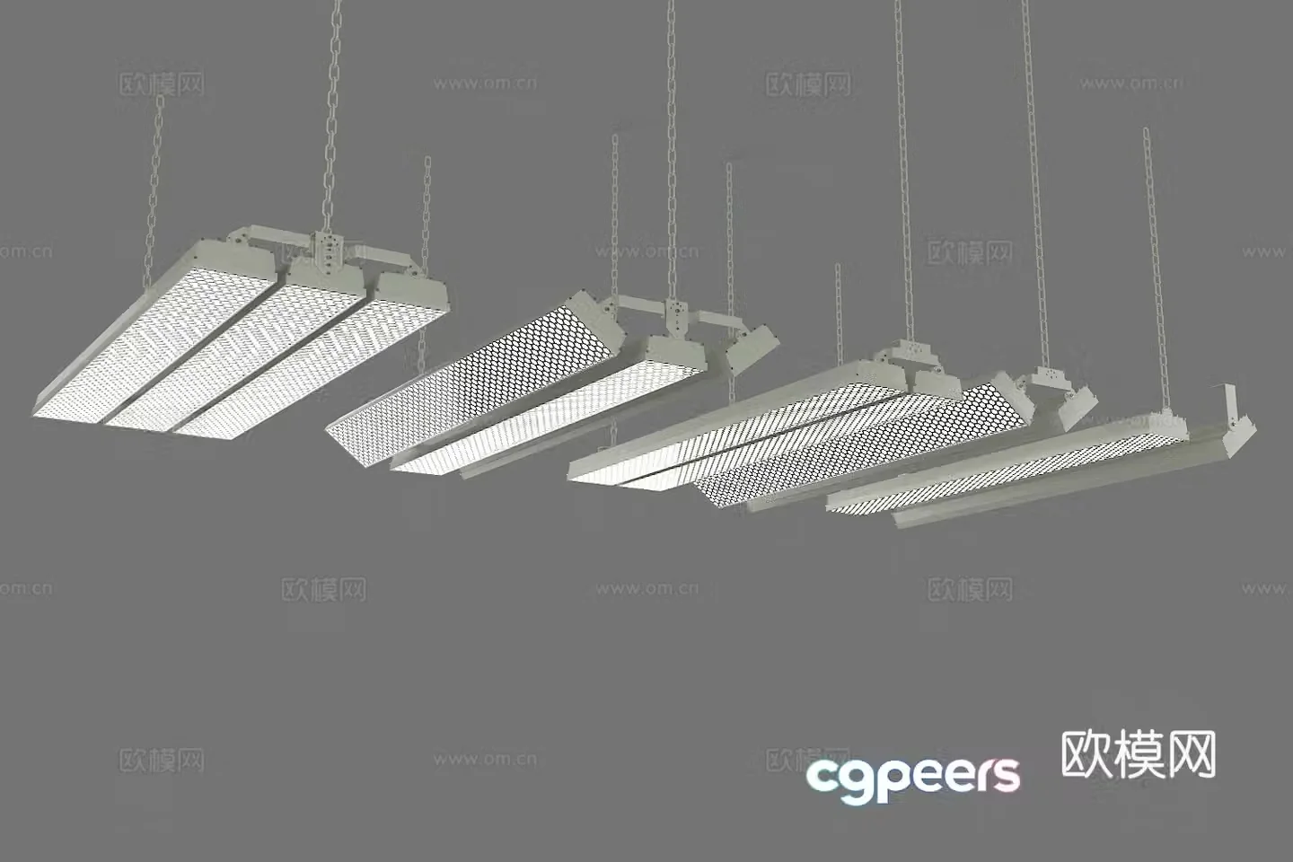 Badminton hall chandelier court light factory light basketball hall light 3D model