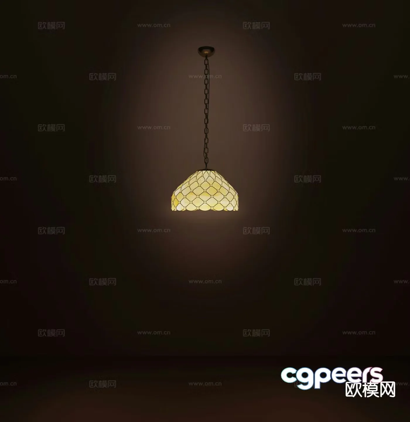 Simple European chandelier restaurant chandelier 3d model