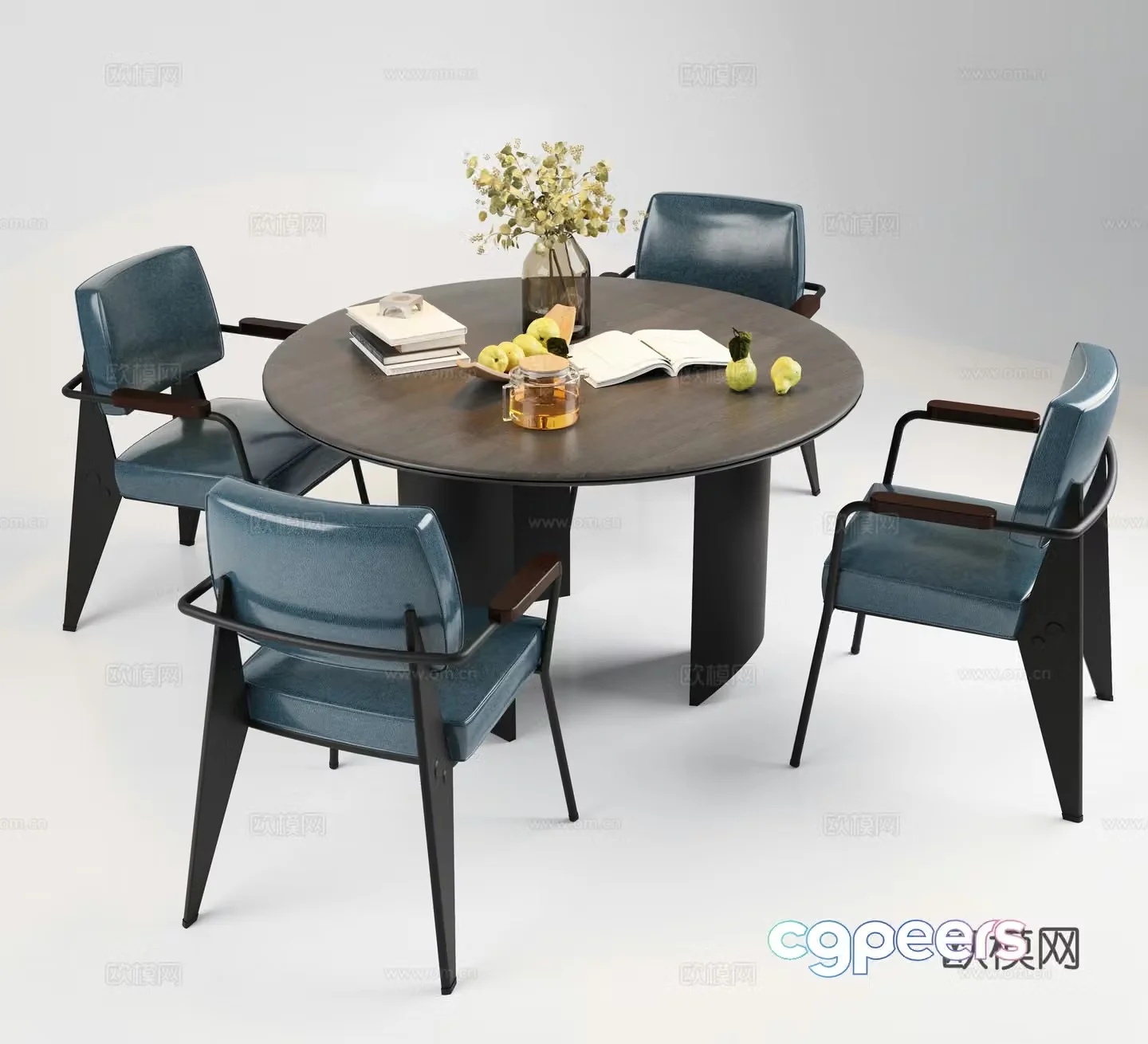 Restaurant Dining Table 3D Model