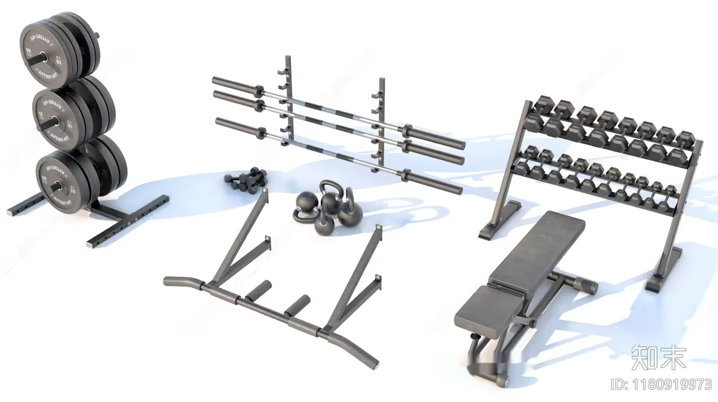 Home Gym Equipment 3D Model – 7133 – VRAY Render