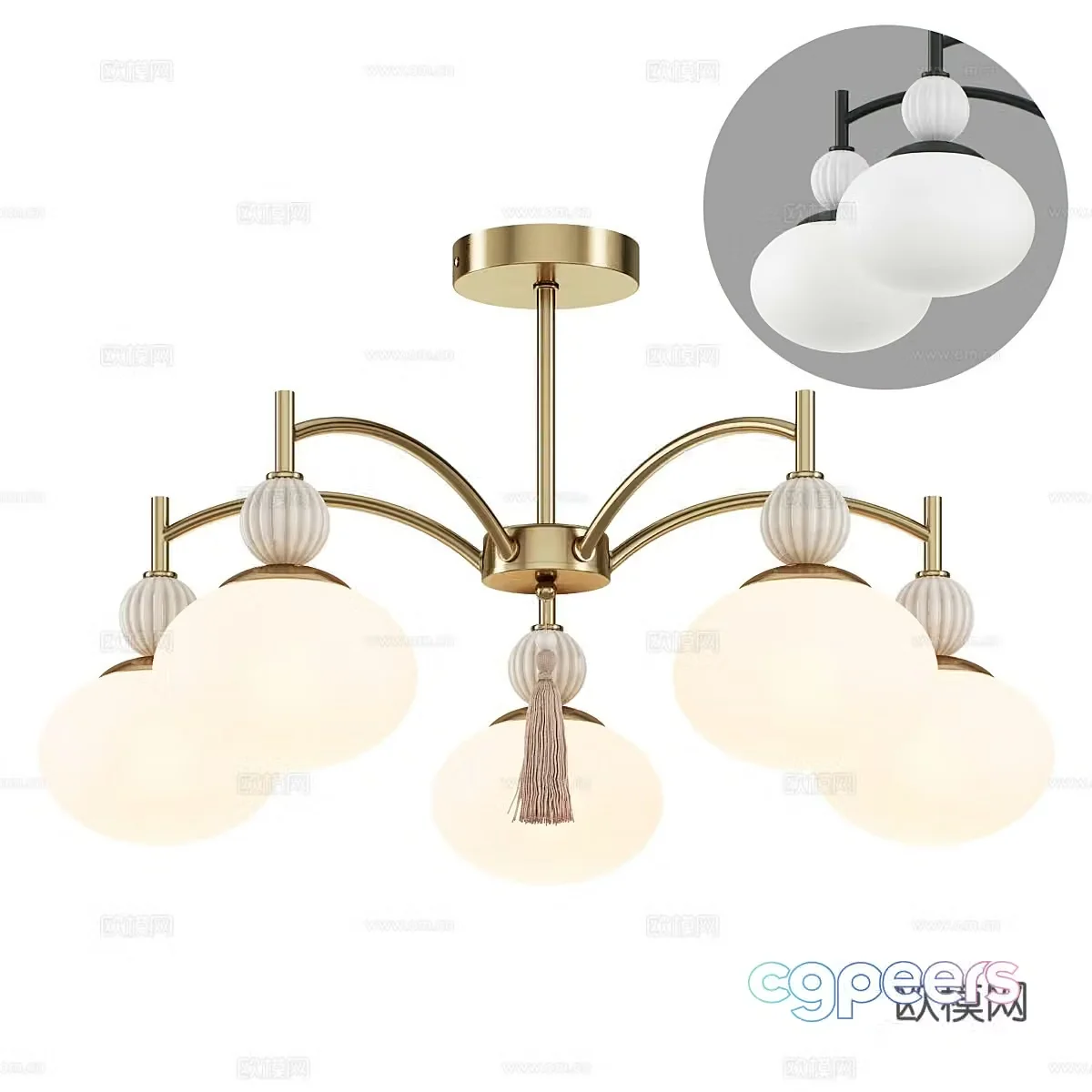 Modern simple light luxury chandeliers chandeliers simple chandeliers restaurant chandeliers living room chandeliers lamp 3d model