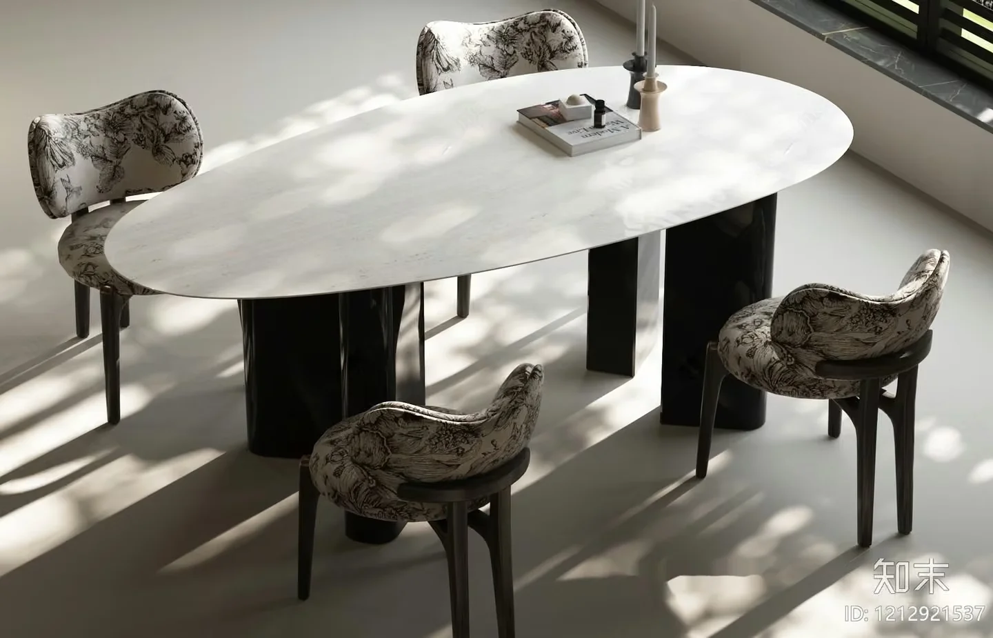 Modern Dining Table 3D Model – 12948 – VRAY Render
