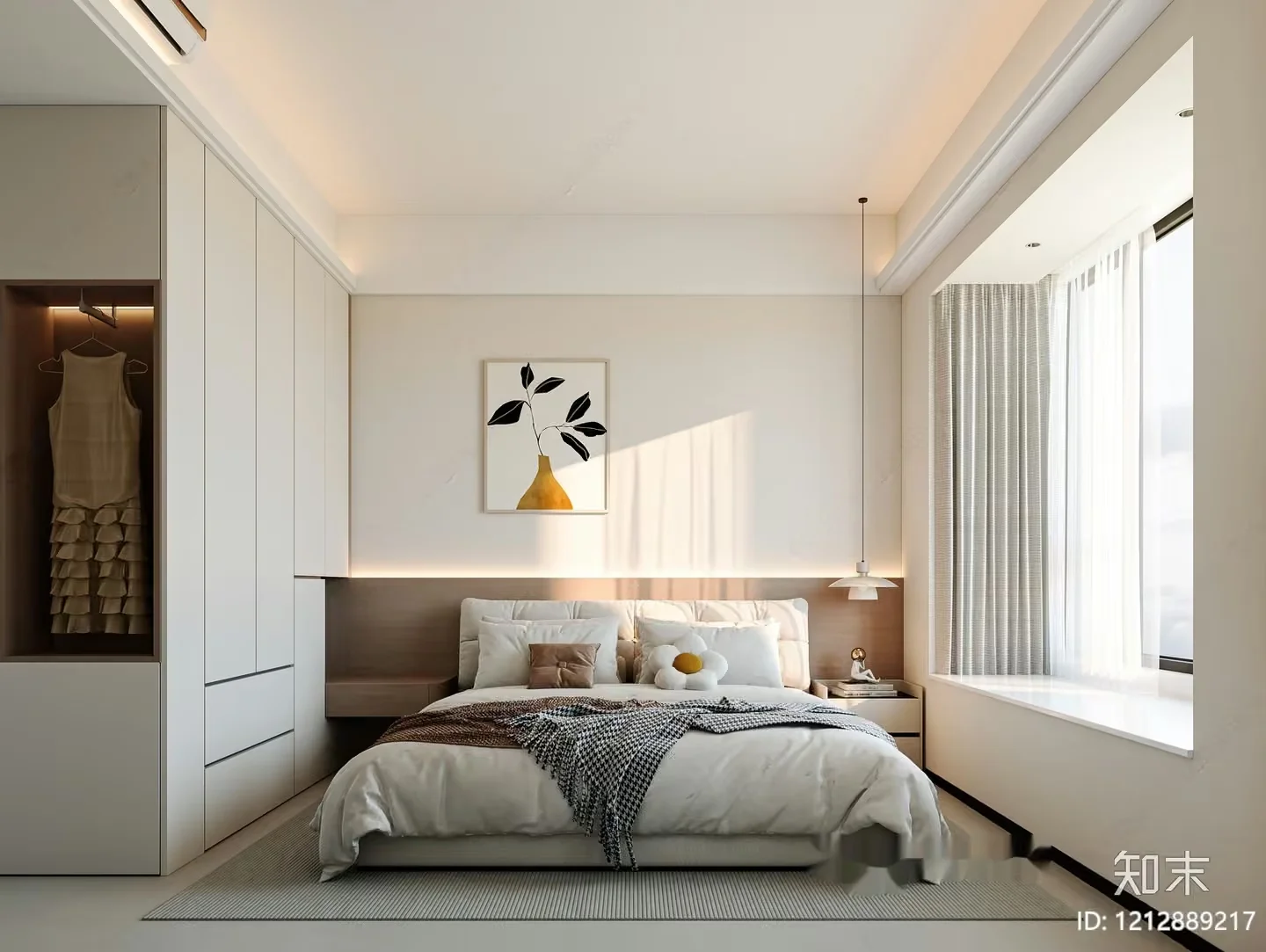 Cozy Bedroom 3D Model – 12795 – VRAY Render