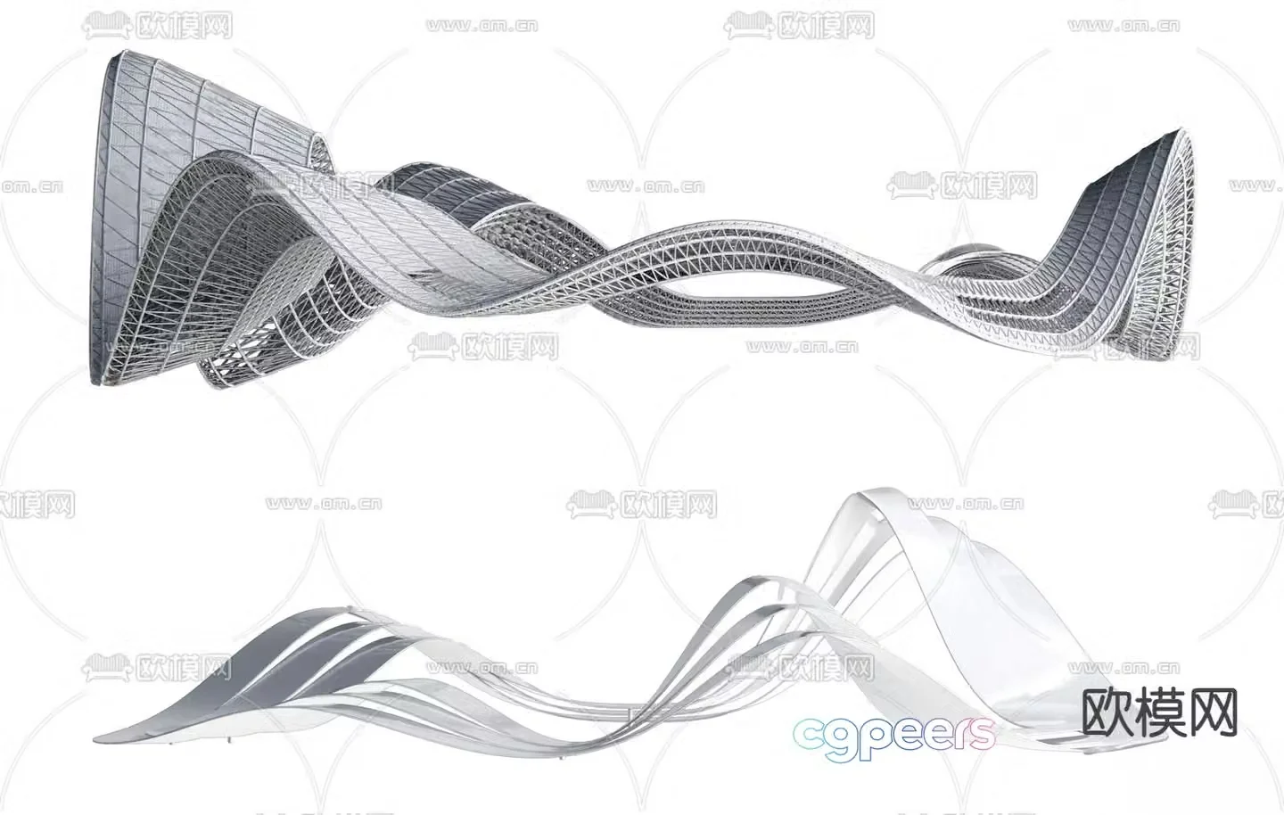 Landscape gallery special-shaped gallery 3D model