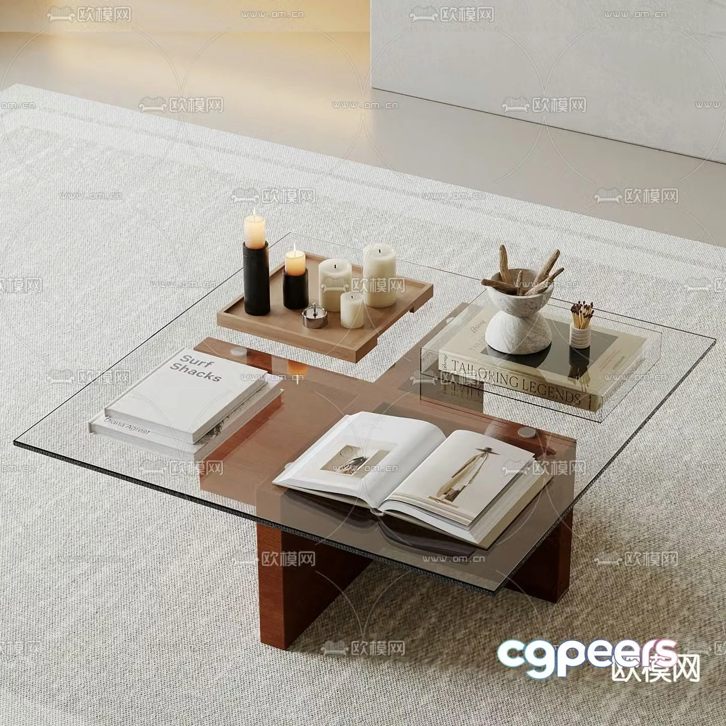 Medieval style coffee table 3D model