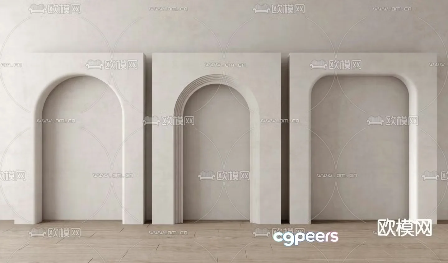 Wasabi wind gate hole dumb mouth arched door hole rounded door hole 3D model