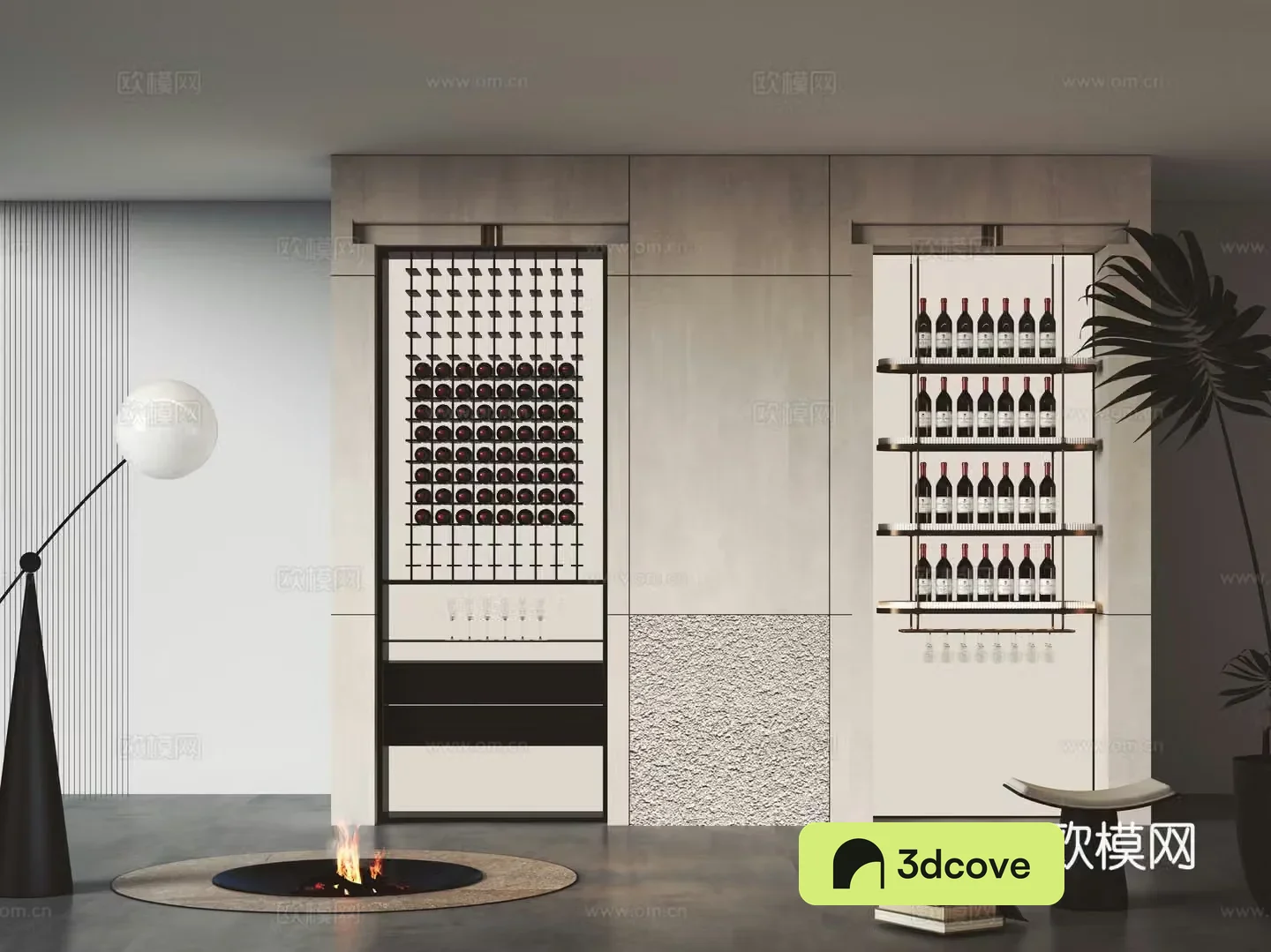 Modern wall full wall wine cabinet wine rack