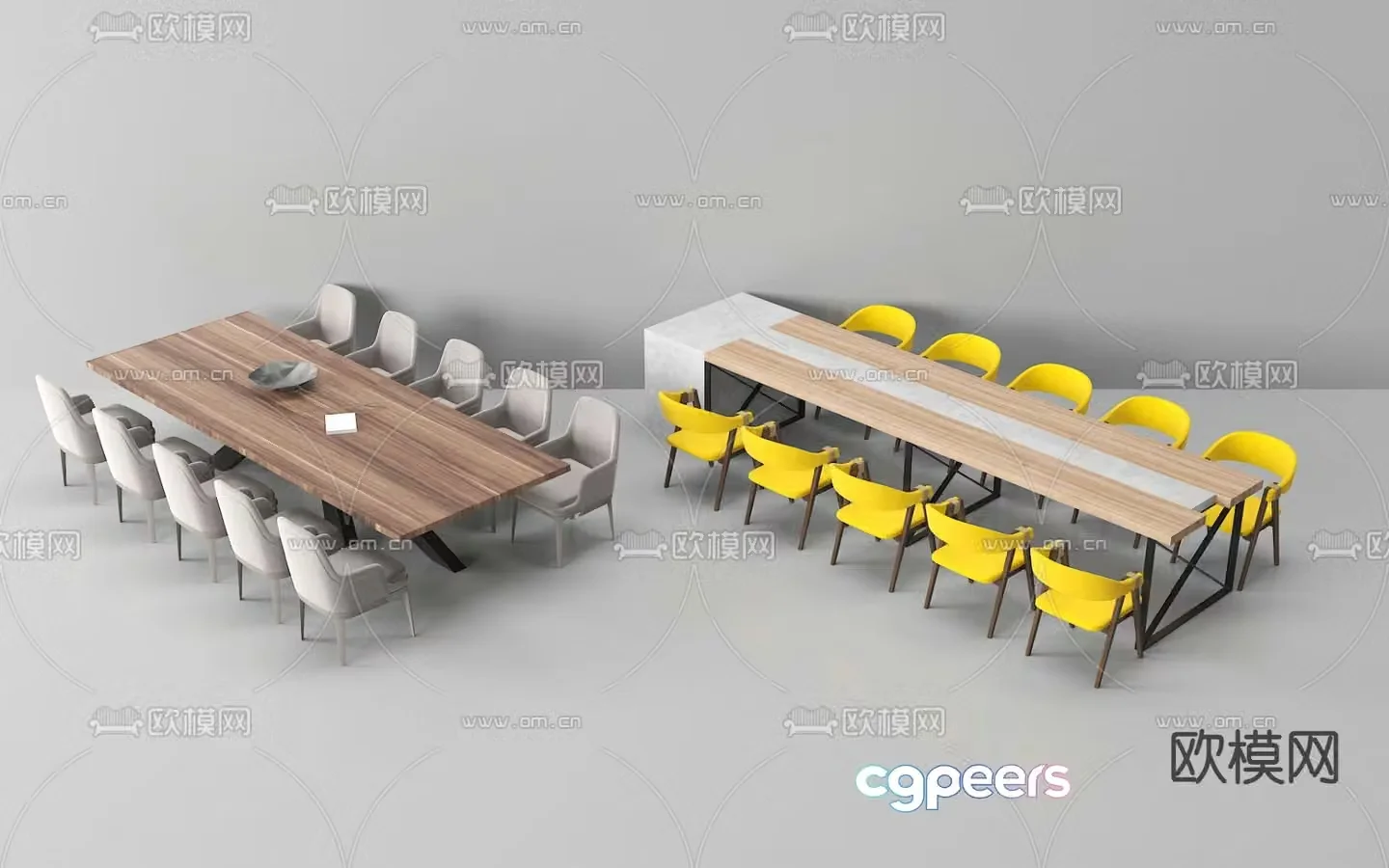 Office desk and chair 3d model