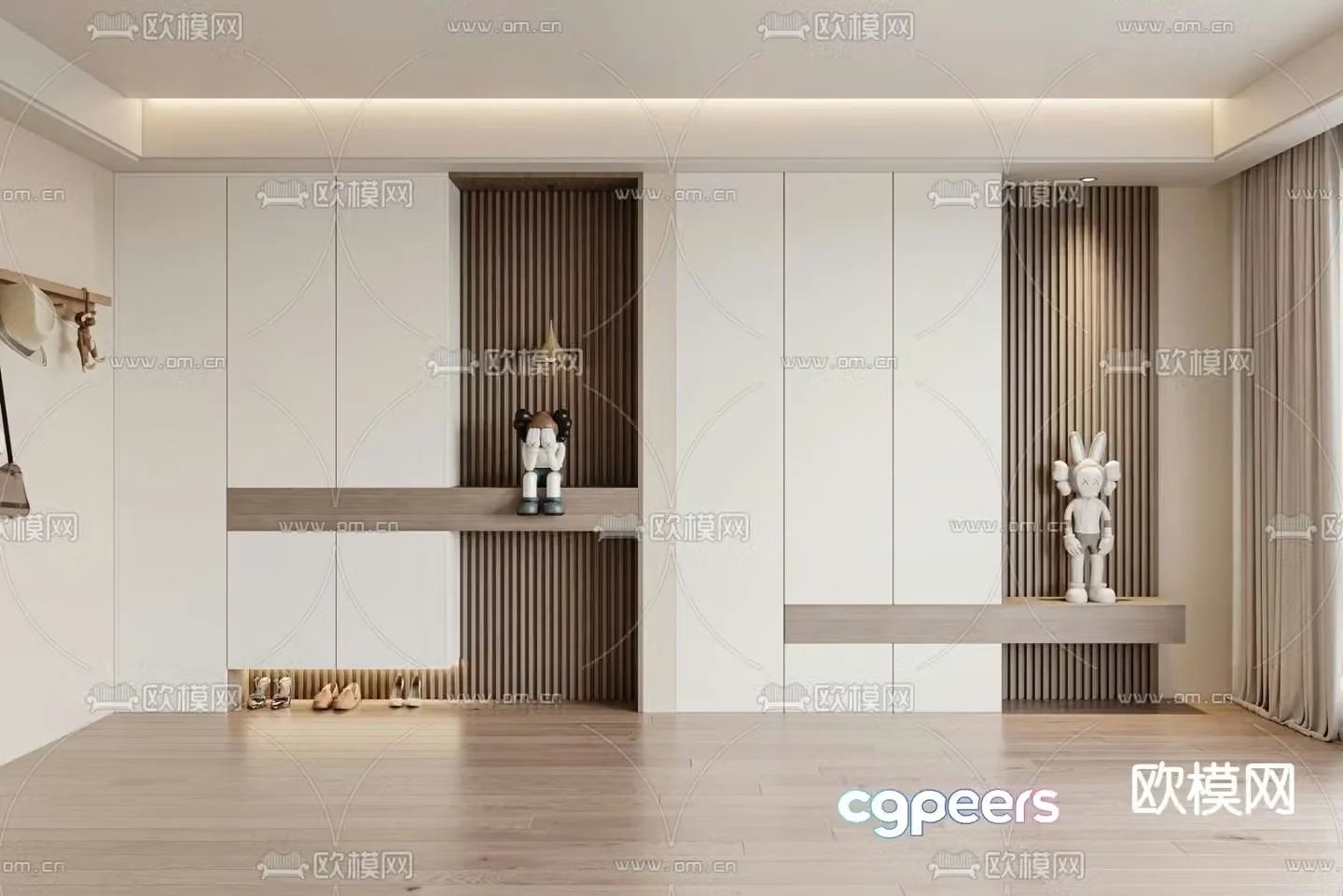 Entrance shoe cabinet 3D model