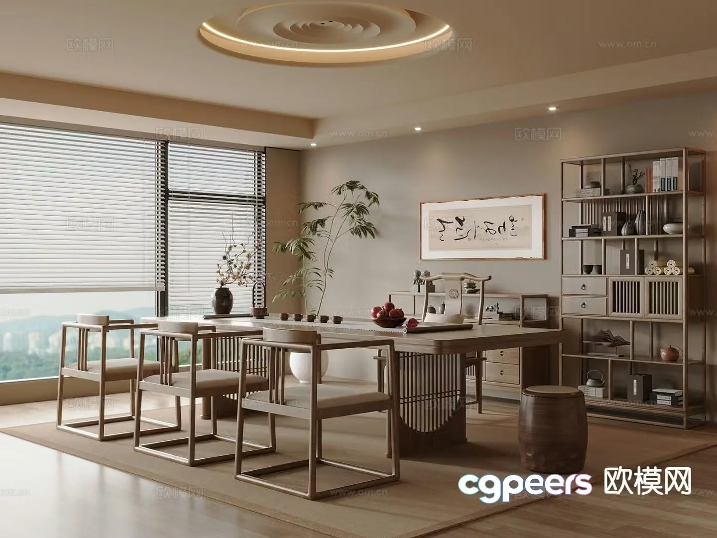 New Chinese tea room 3D model