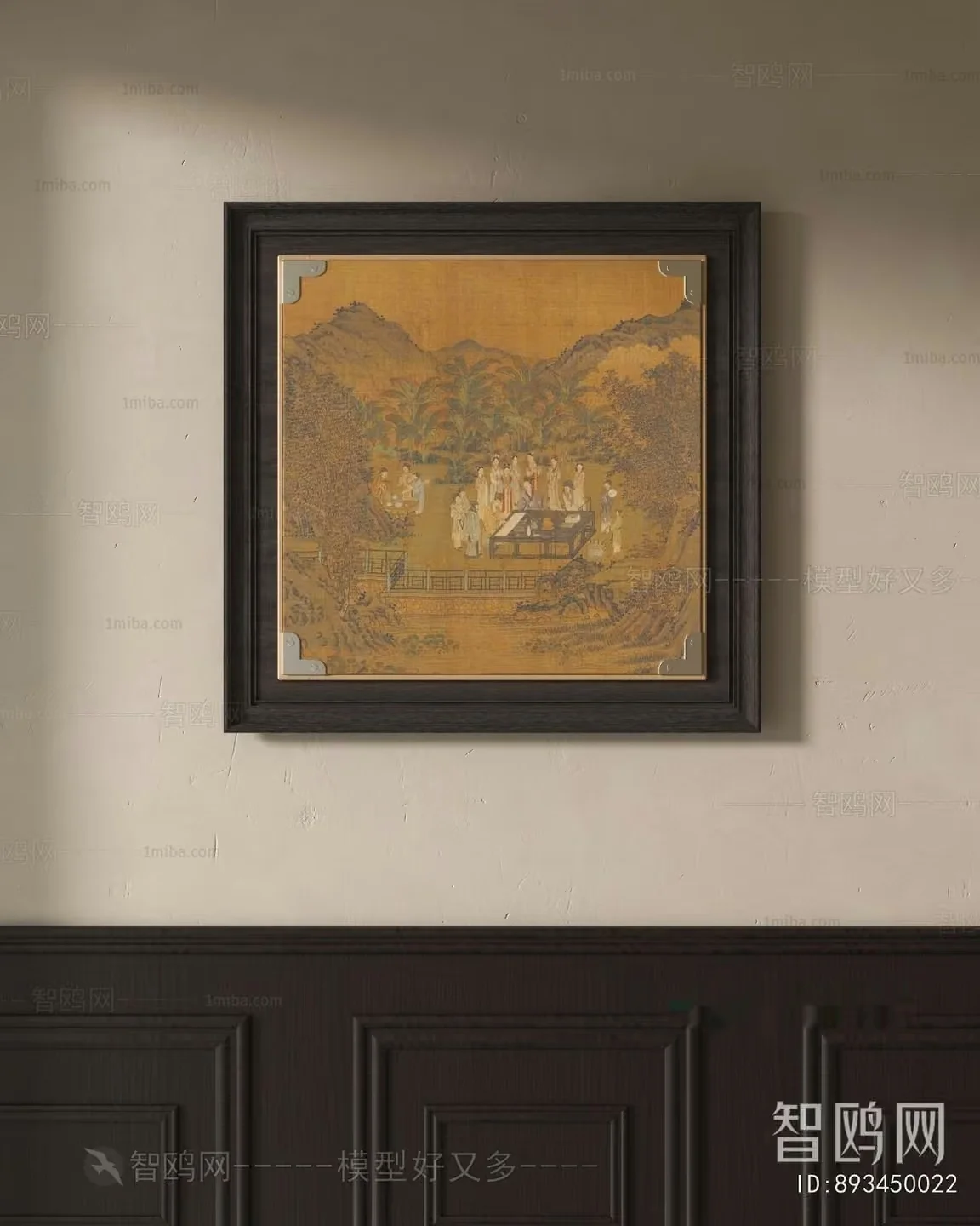 A Framed Picture Of People In A Landscape 3D Model – 19194 – VRAY Render