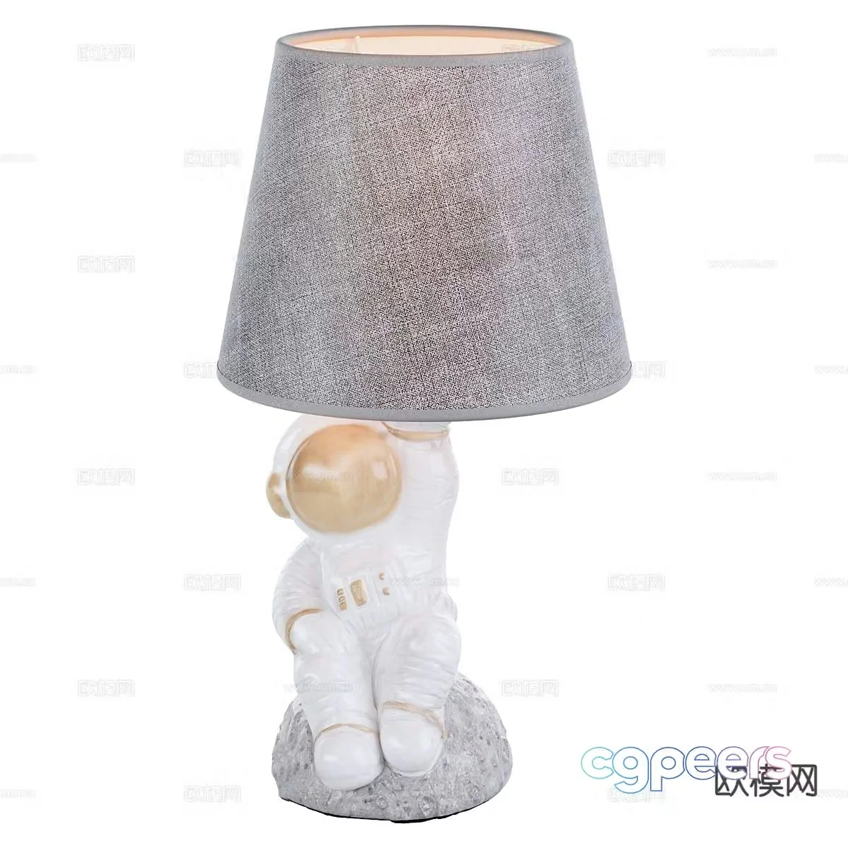 Modern astronaut desk lamp 3d model