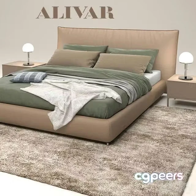 3ds Max Free – Bed Alivar Suite