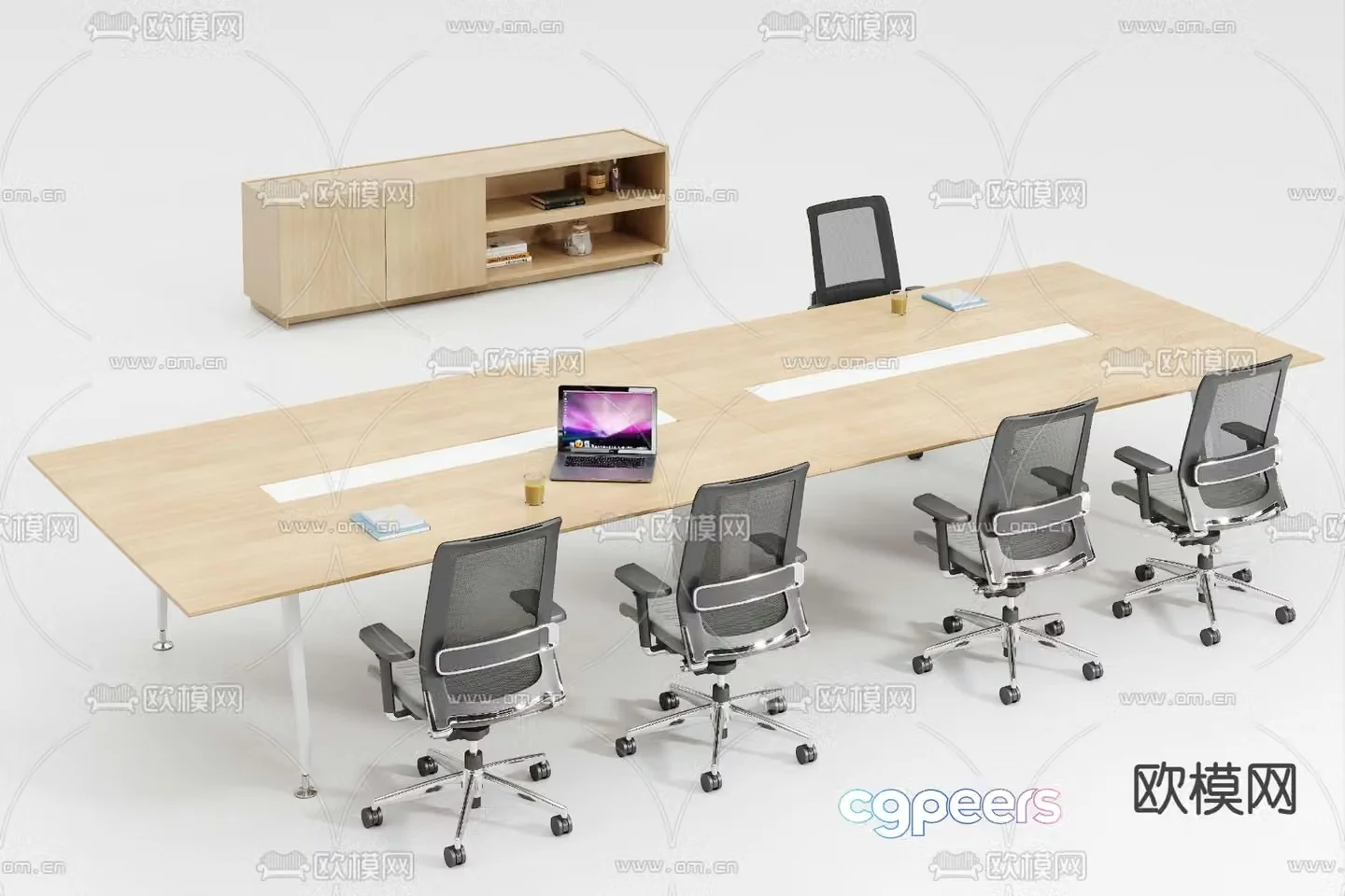 Conference tables and chairs 3d model