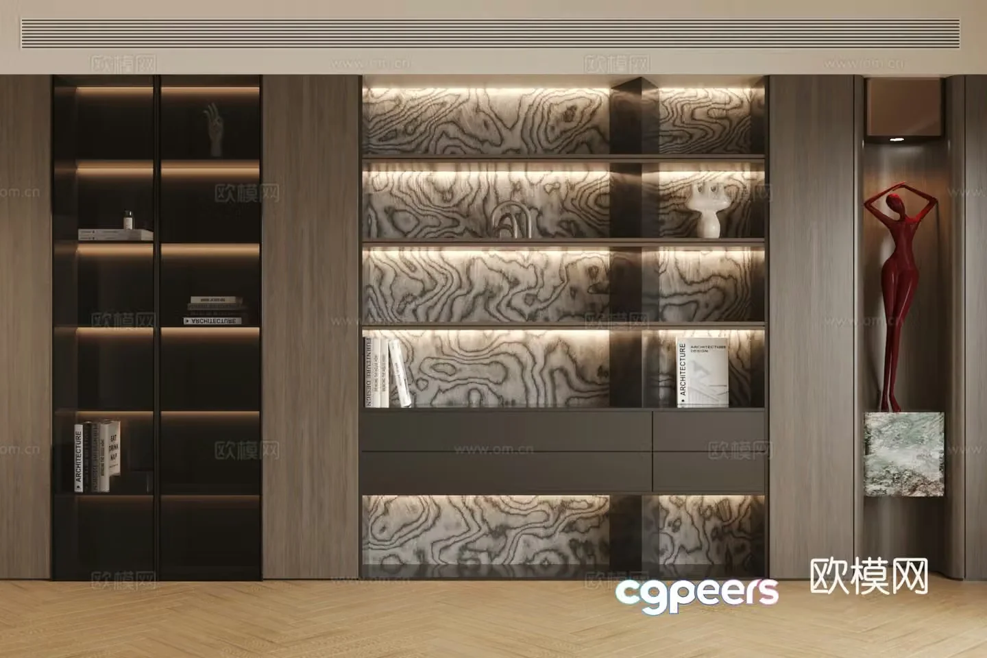 Modern Italian decorative cabinet Finished decoration cabinet Light luxury Italian decorative cabinet Decorative cabinet ornament 3D model