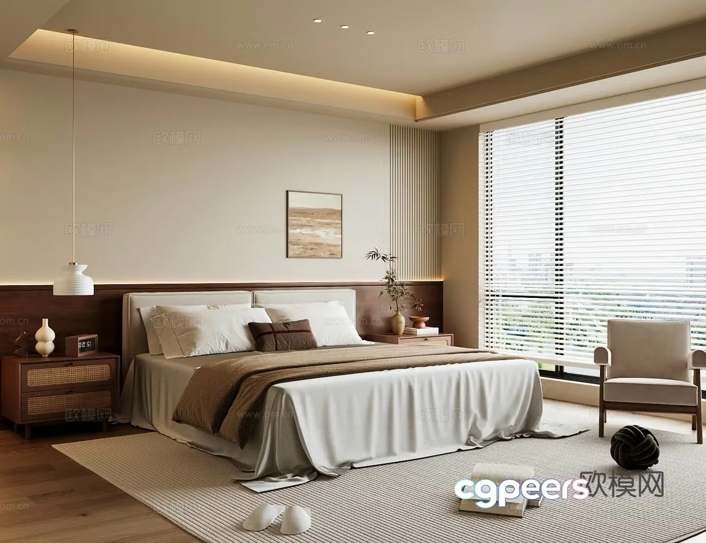 Wasabi Middle Ages Home Bedroom Wasabi Wind Bedroom Secondary Bedroom Master Bedroom Bathroom Window Bedroom 3D Model