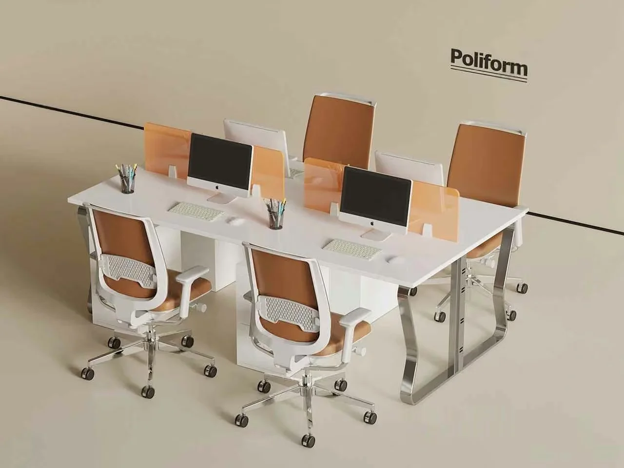 Modern Office Furniture 3D Model – 14460 – VRAY Render